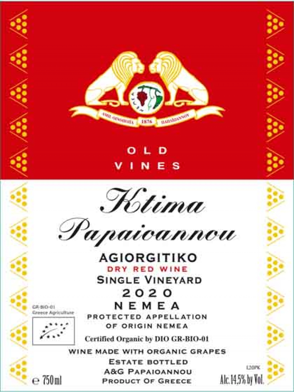 Nemea Alte Rebe 2020 — Papaioannou