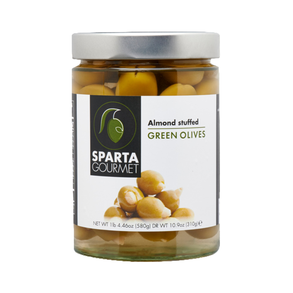 Grüne Oliven mit Mandeln (Sparta Gourmet)